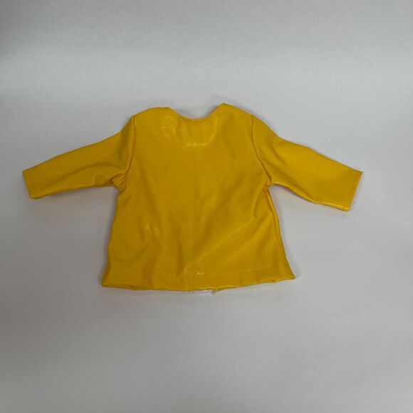 OG Dolls Battat Doll Raincoat Outwear Yellow White Zipper - Picture 3 of 4